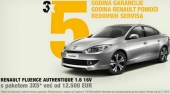 Renault 3x5 paket (5 godina garancije, 5 godina pomoći, 5 redovnih servisa)